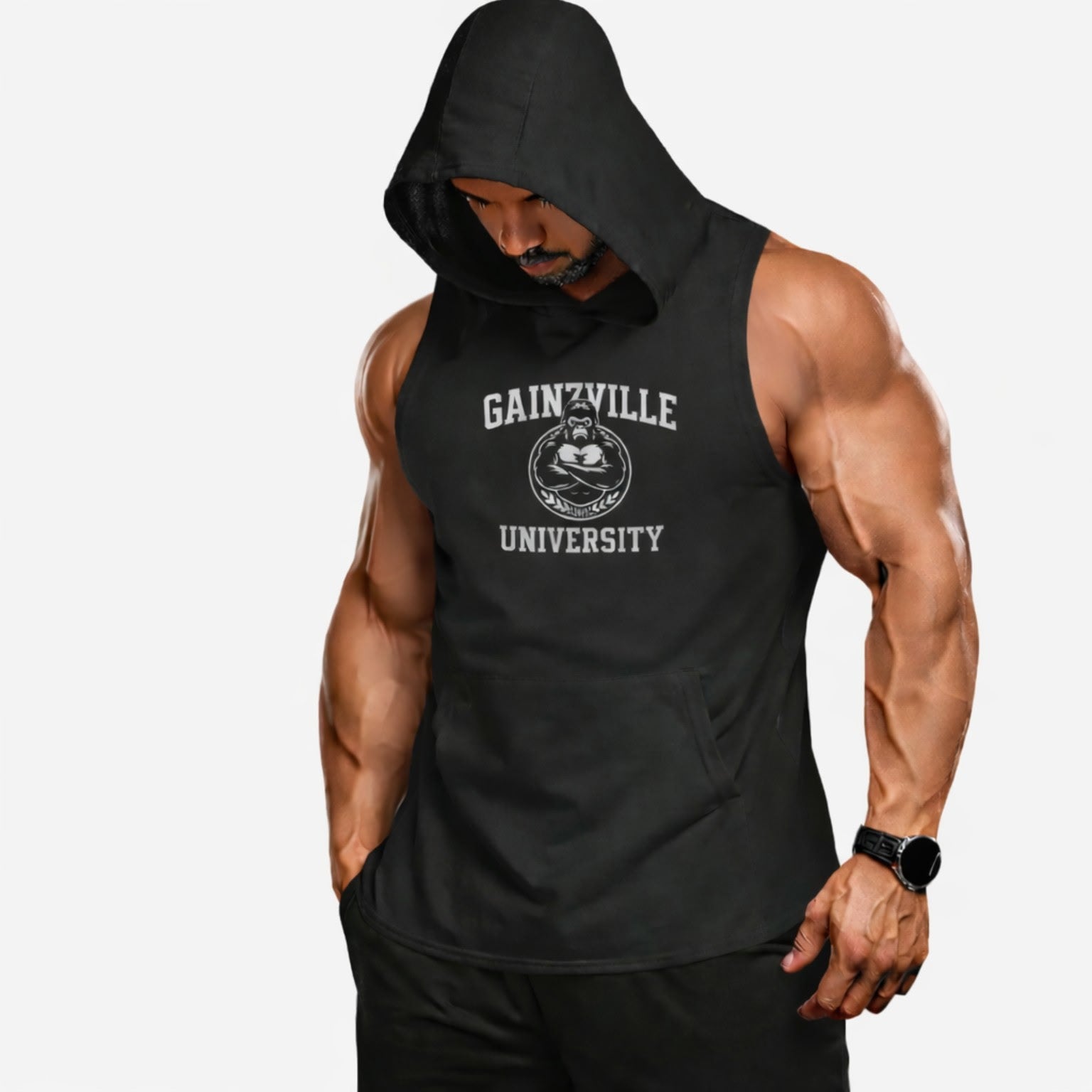 Gainzville University Signature Sleeveless Hoodie