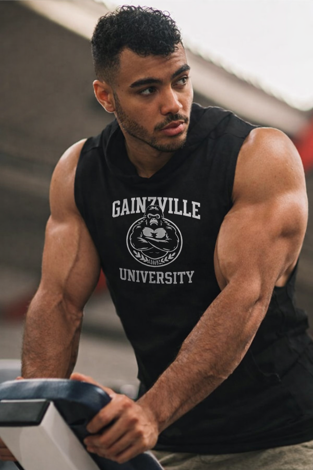 Gainzville University Signature Sleeveless Hoodie
