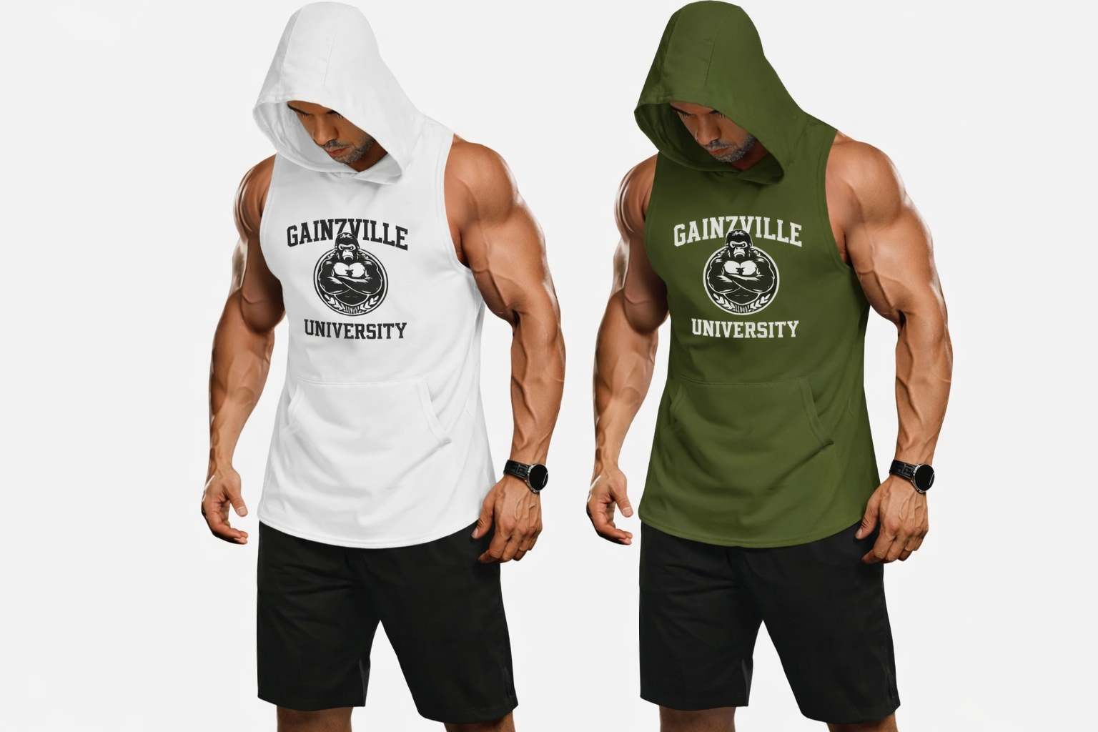 Gainzville University Signature Sleeveless Hoodie