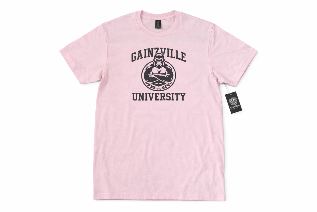 Gainzville University Welcome Week T-Shirt- Pink Collection